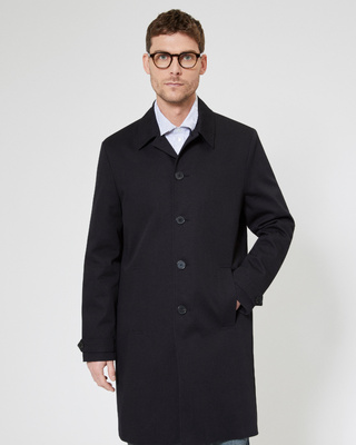 Trench simple boutonnage noir