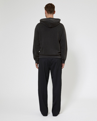 Sweatshirt à capuche avec sérigraphie Panthère noir