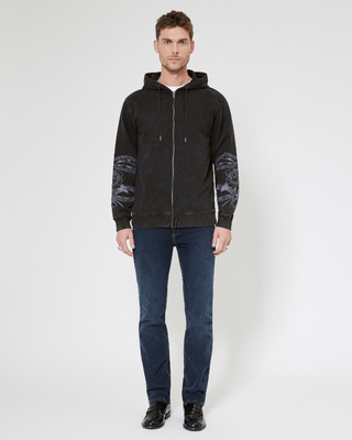 Sweatshirt à capuche avec broderies noir