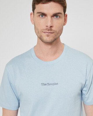 T-shirt avec logo détouré bleu