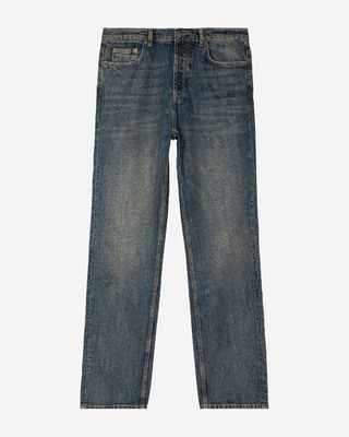 Jean droit bleu gris