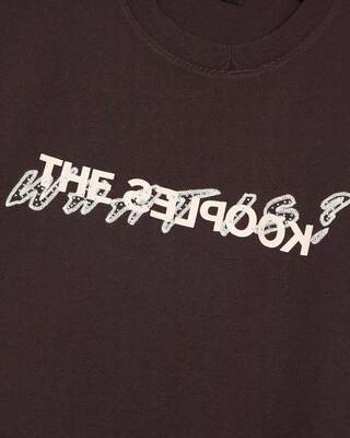T-shirt What is avec strass marron