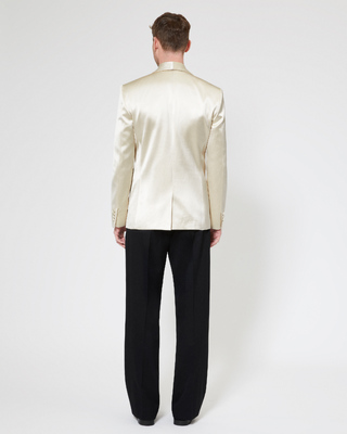 Veste de smoking en satin écru