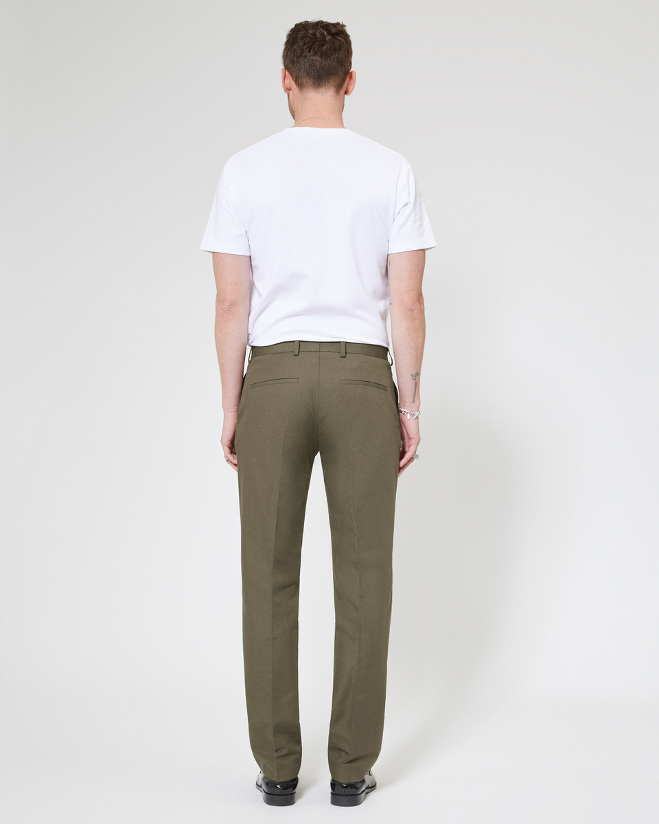 Pantalon de costume droit kaki