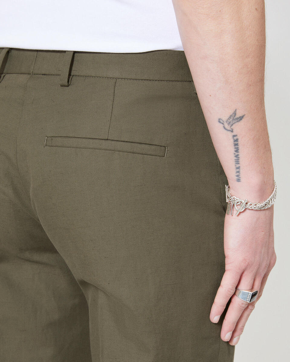 Pantalon de costume droit kaki