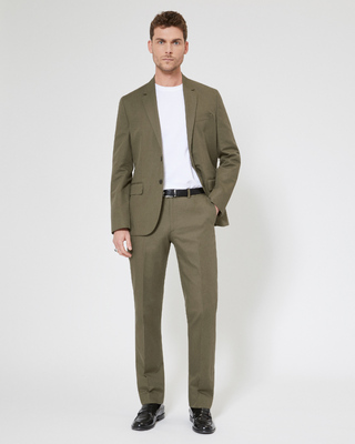 Pantalon de costume droit kaki