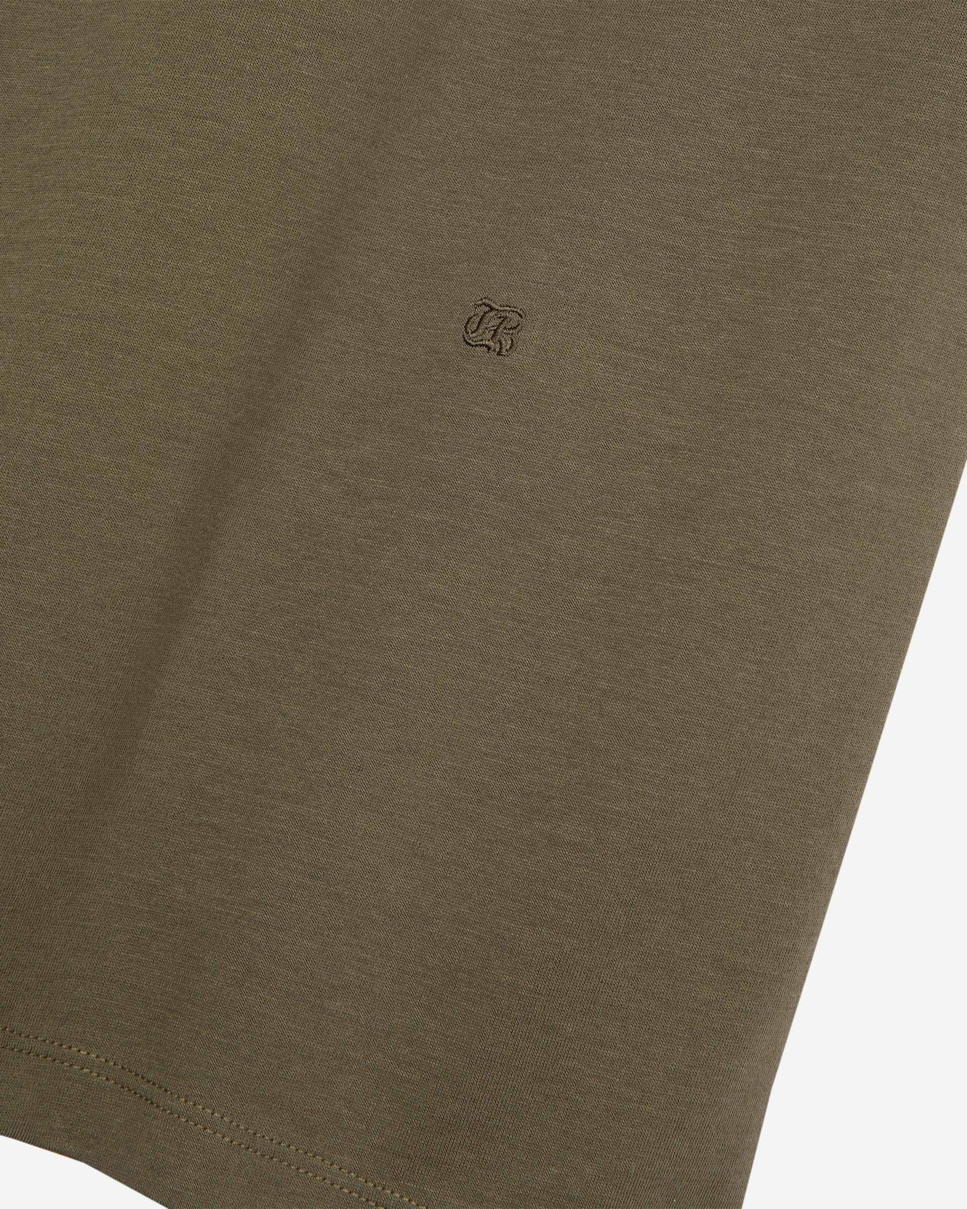 T-shirt Mixte droit uni kaki