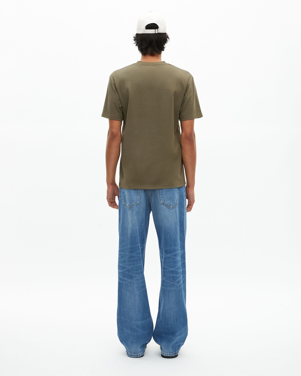 T-shirt Mixte droit uni kaki