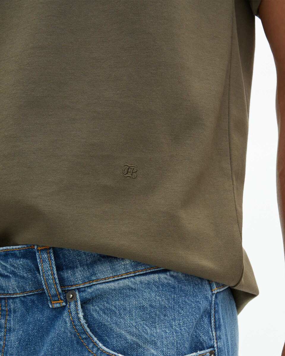T-shirt Mixte droit uni kaki