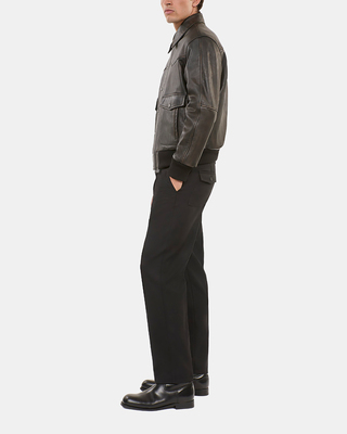 Blouson en cuir marron