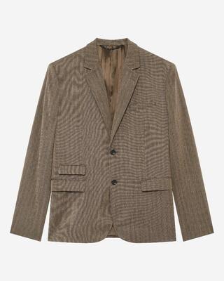 Veste de costume &agrave; rayures marron