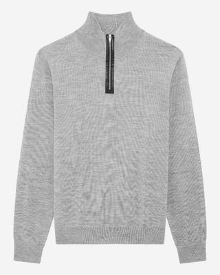 Pull col montant gris 