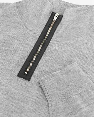 Pull col montant gris 