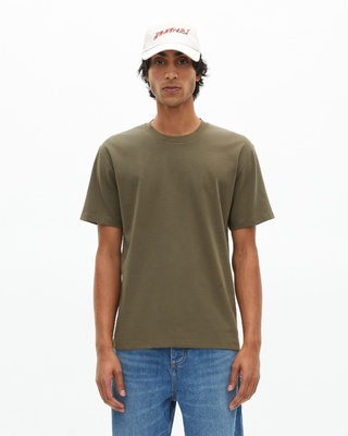 T-shirt Mixte droit uni kaki