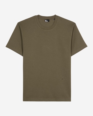 T-shirt Mixte droit uni kaki