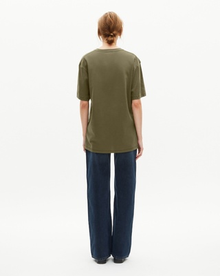 T-shirt Mixte droit uni kaki