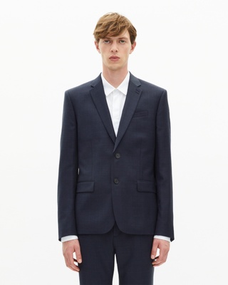 Veste de costume en laine marine