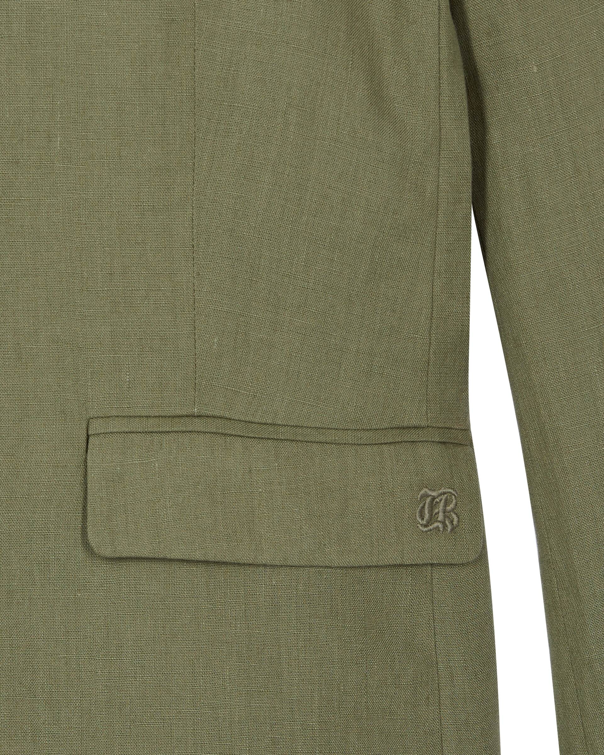 Veste de tailleur en lin kaki