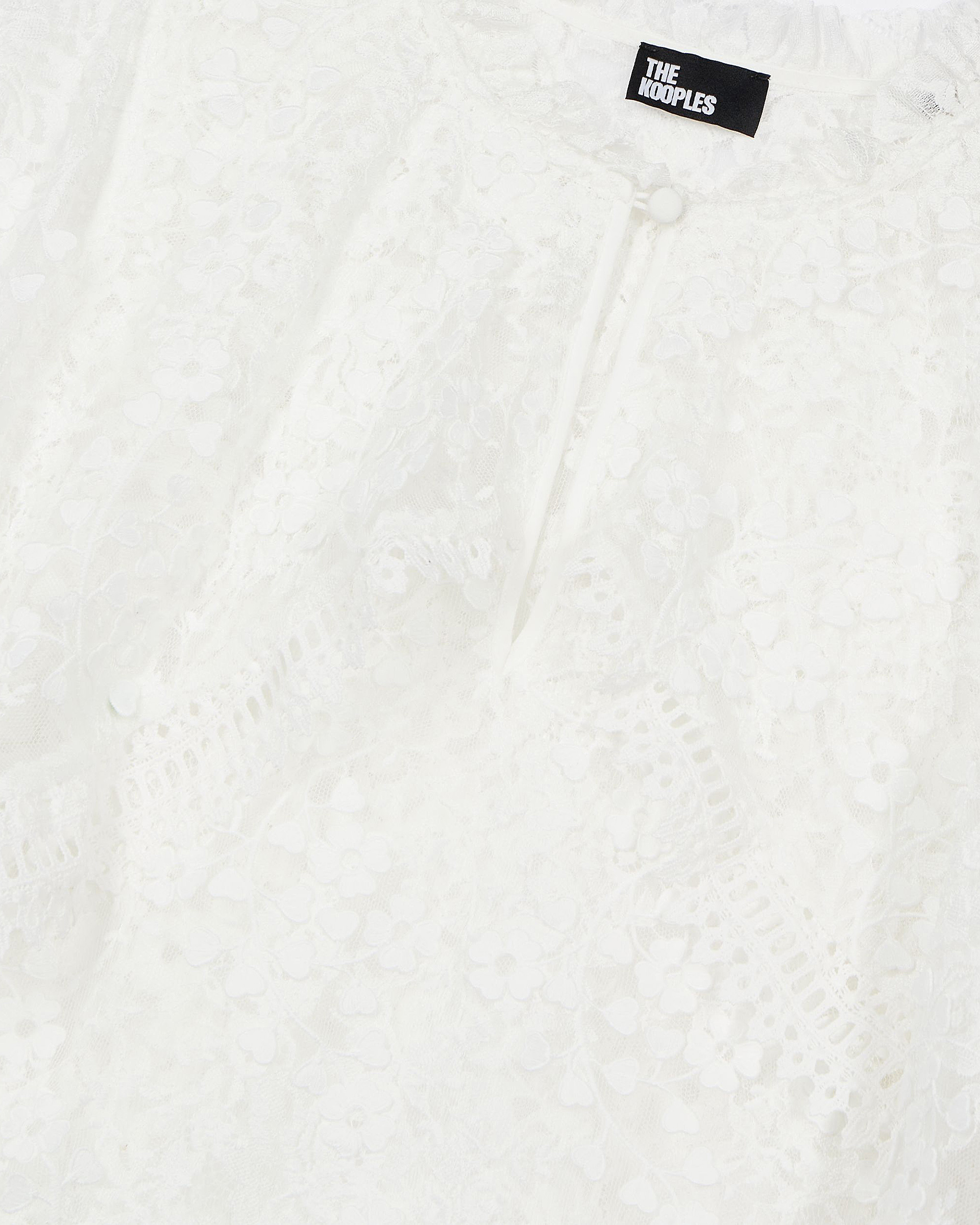 Top avec cape en dentelle écru