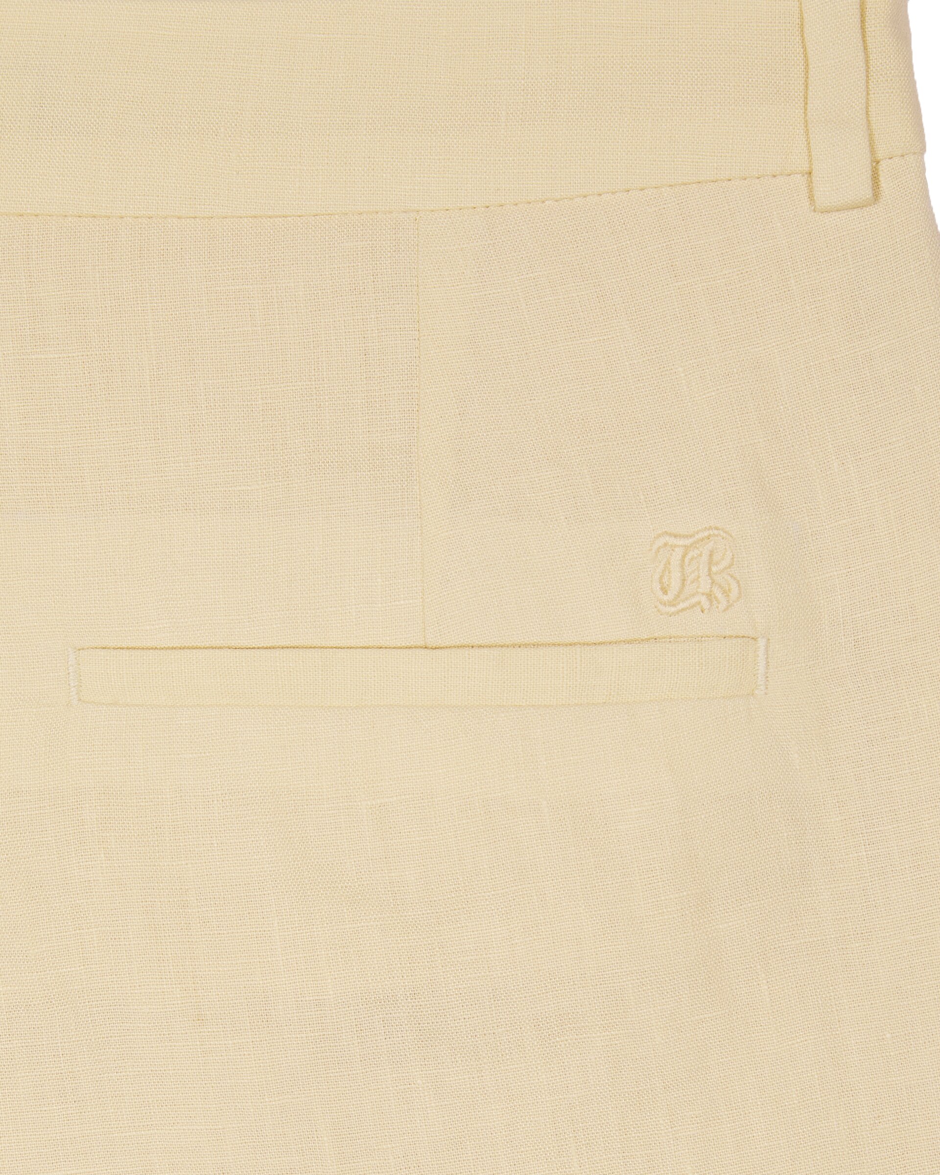 Short en lin jaune