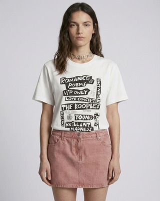 Jupe courte en denim rose