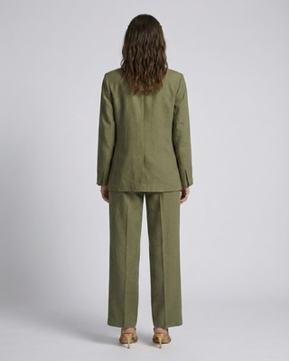 Veste de tailleur en lin kaki