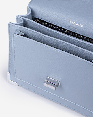 Sac Emily small en cuir grainé bleu