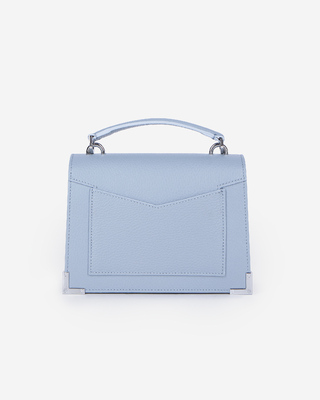 Sac Emily small en cuir grainé bleu