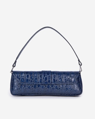 Sac en cuir embossé bleu