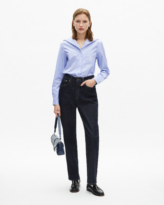 Sac en cuir embossé bleu