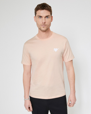 T-shirt avec flocage coeur rose