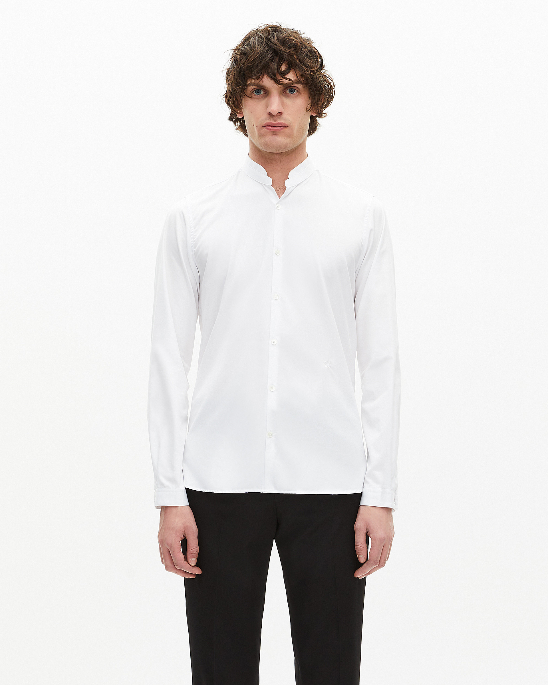 Chemise col officier blanche