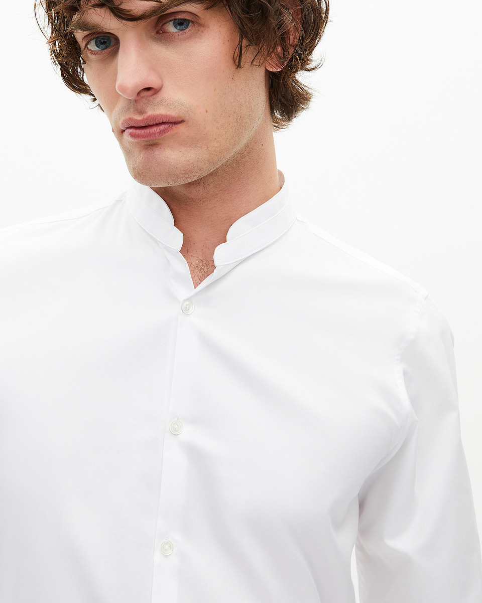 Chemise col officier blanche