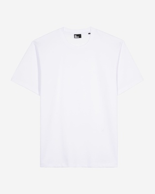 T-shirt Mixte droit uni blanc