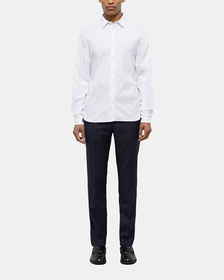 Chemise formelle slim en popeline blanche