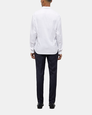 Chemise formelle slim en popeline blanche