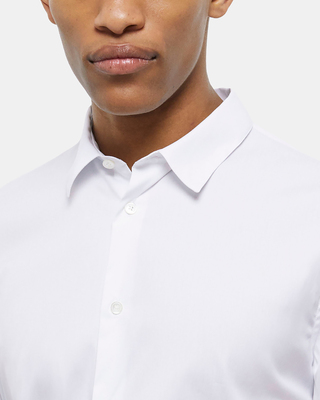 Chemise formelle slim en popeline blanche