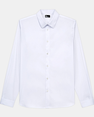 Chemise formelle slim en popeline blanche