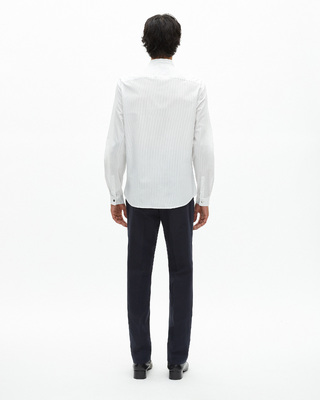 Chemise formelle col officier blanche