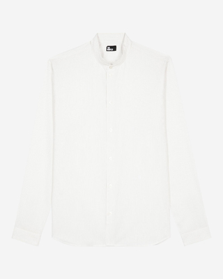 Chemise formelle col officier blanche