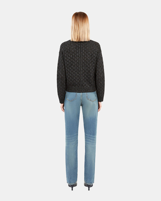 Cardigan en laine avec détails noir
