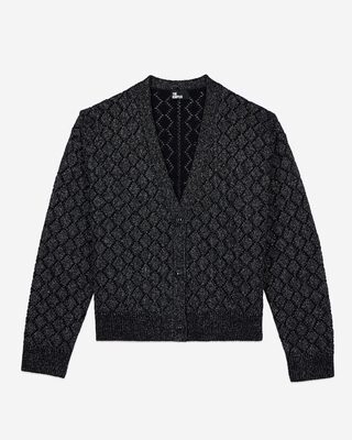 Cardigan en laine avec détails noir