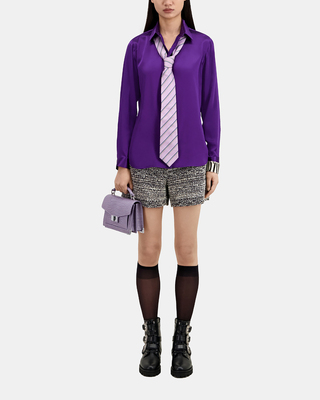 Chemise en soie mauve