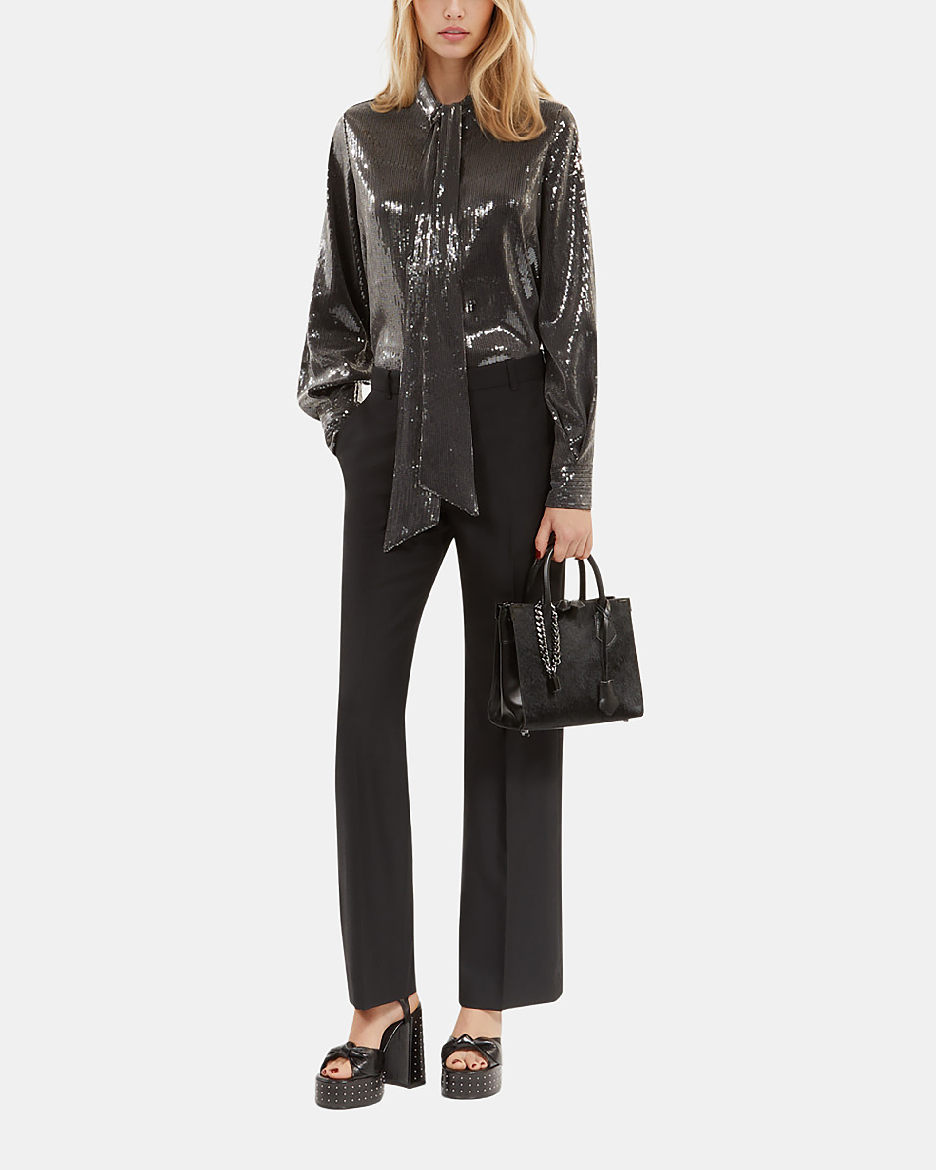Grey sequined shirt