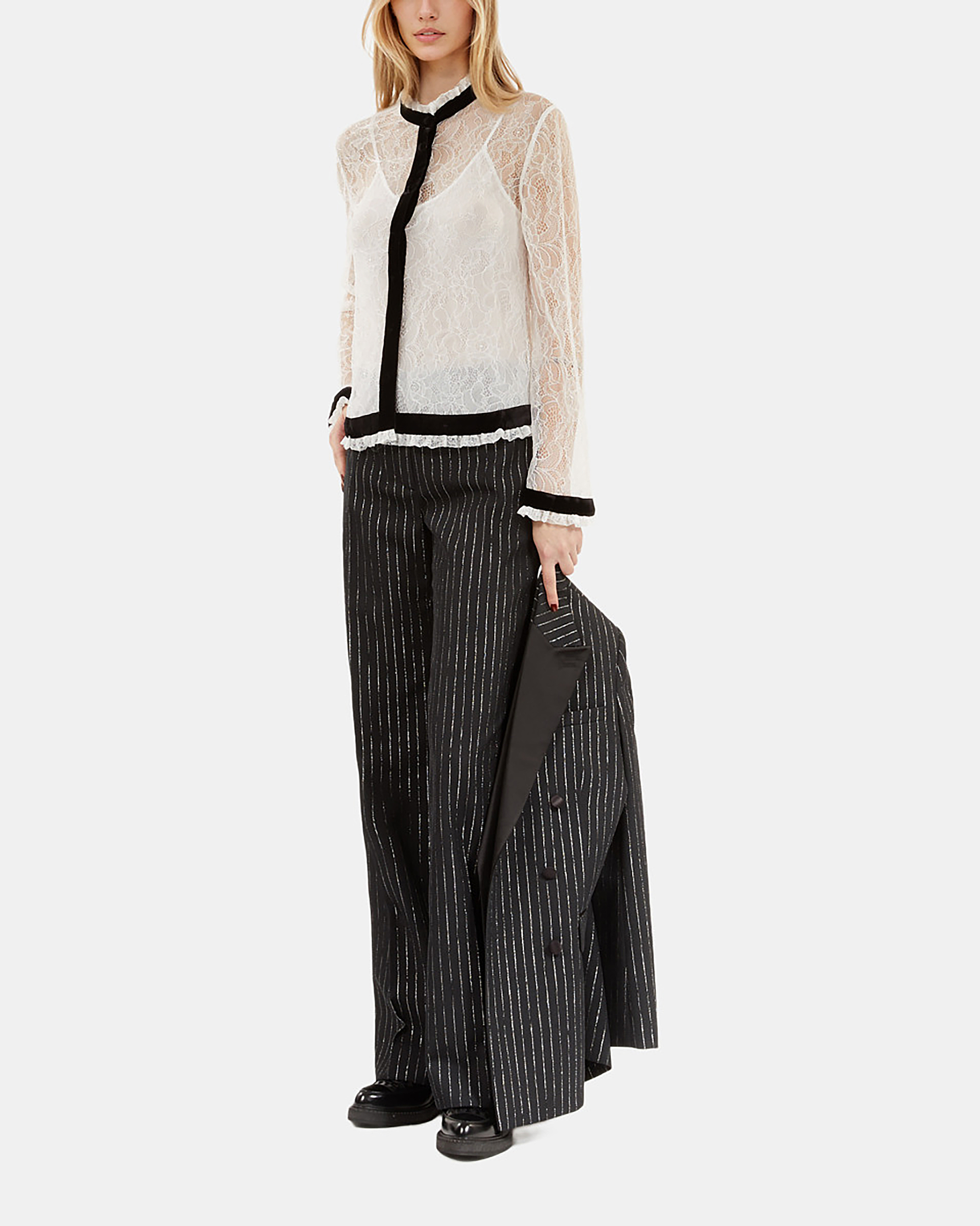 Ecru lace shirt