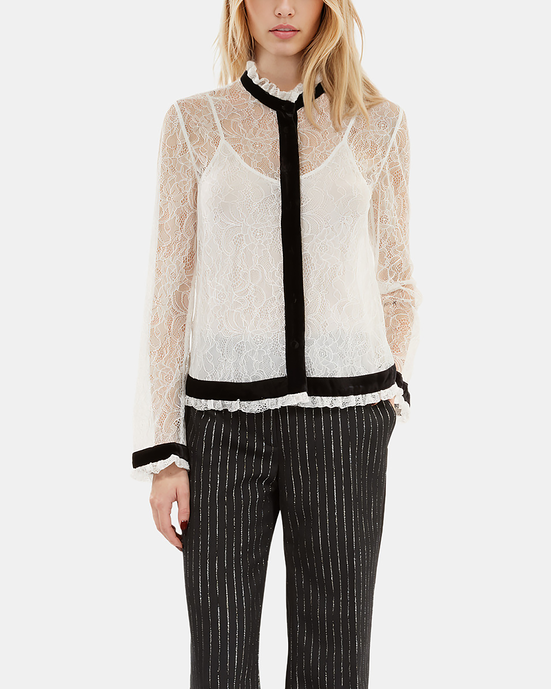 Ecru lace shirt