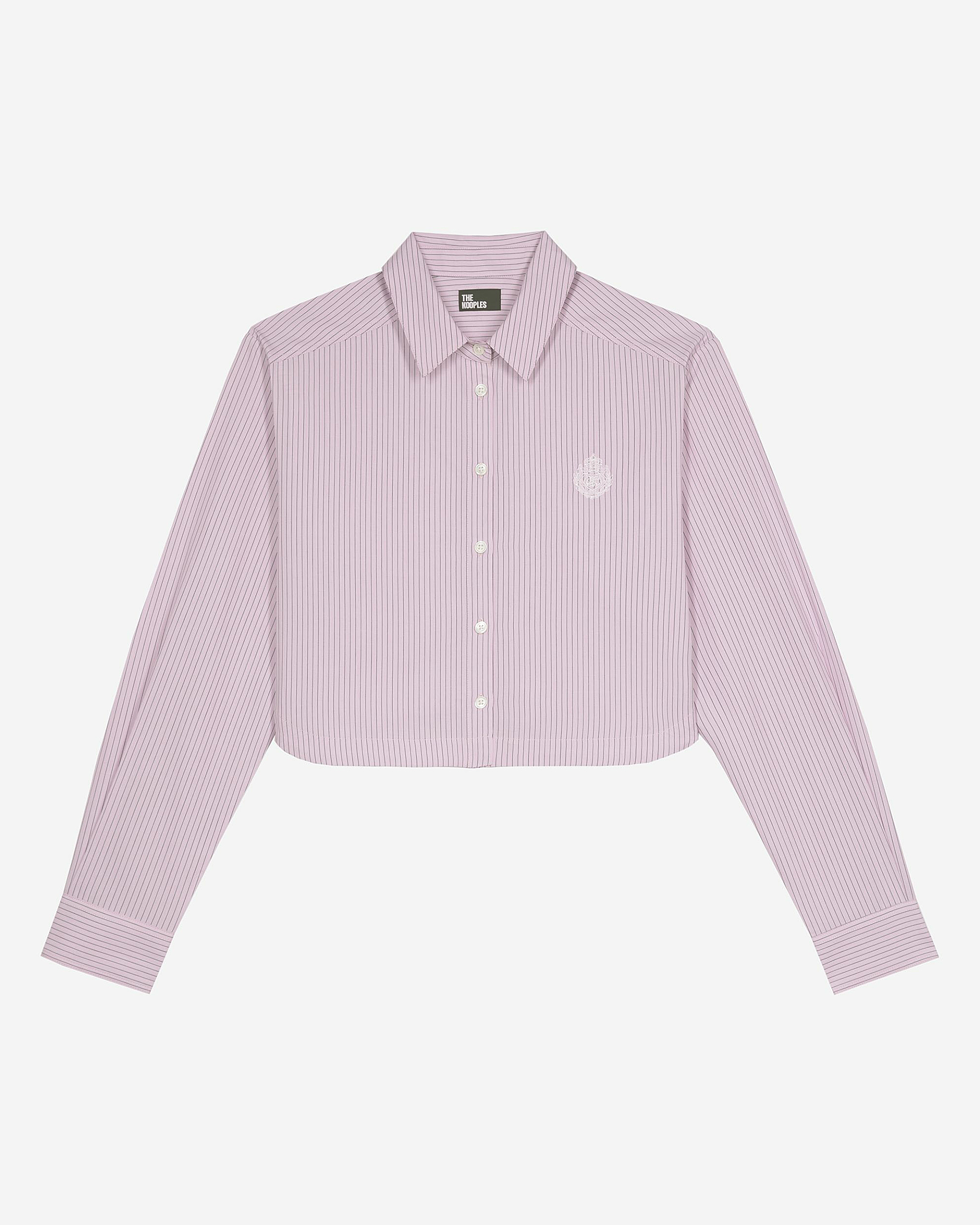 Pink poplin striped shirt