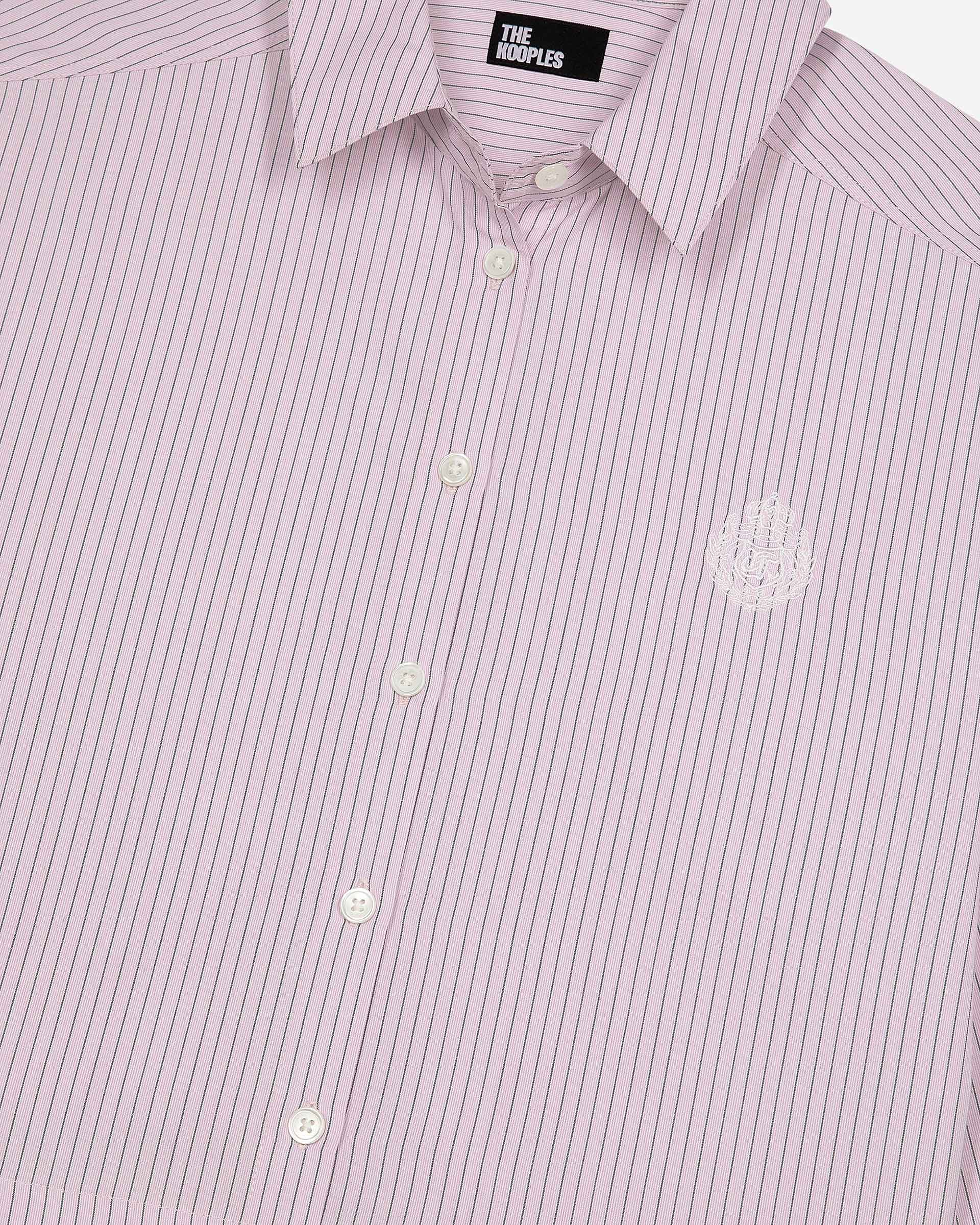 Pink poplin striped shirt