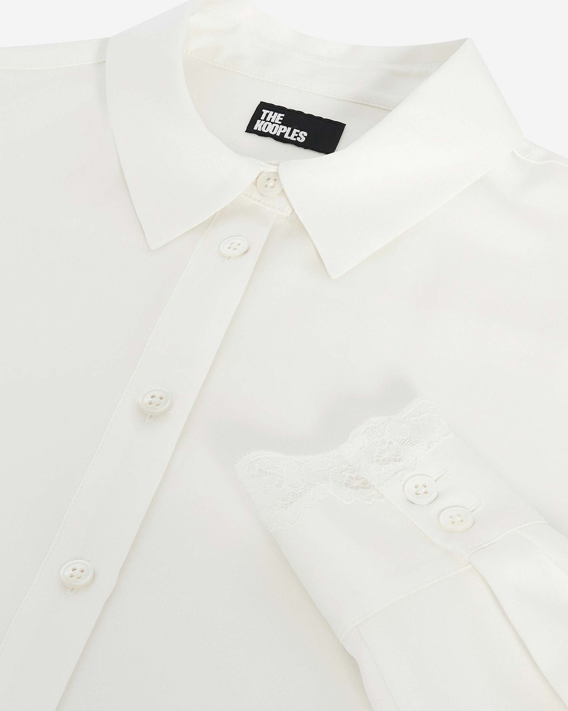 Unbleached silk shirt