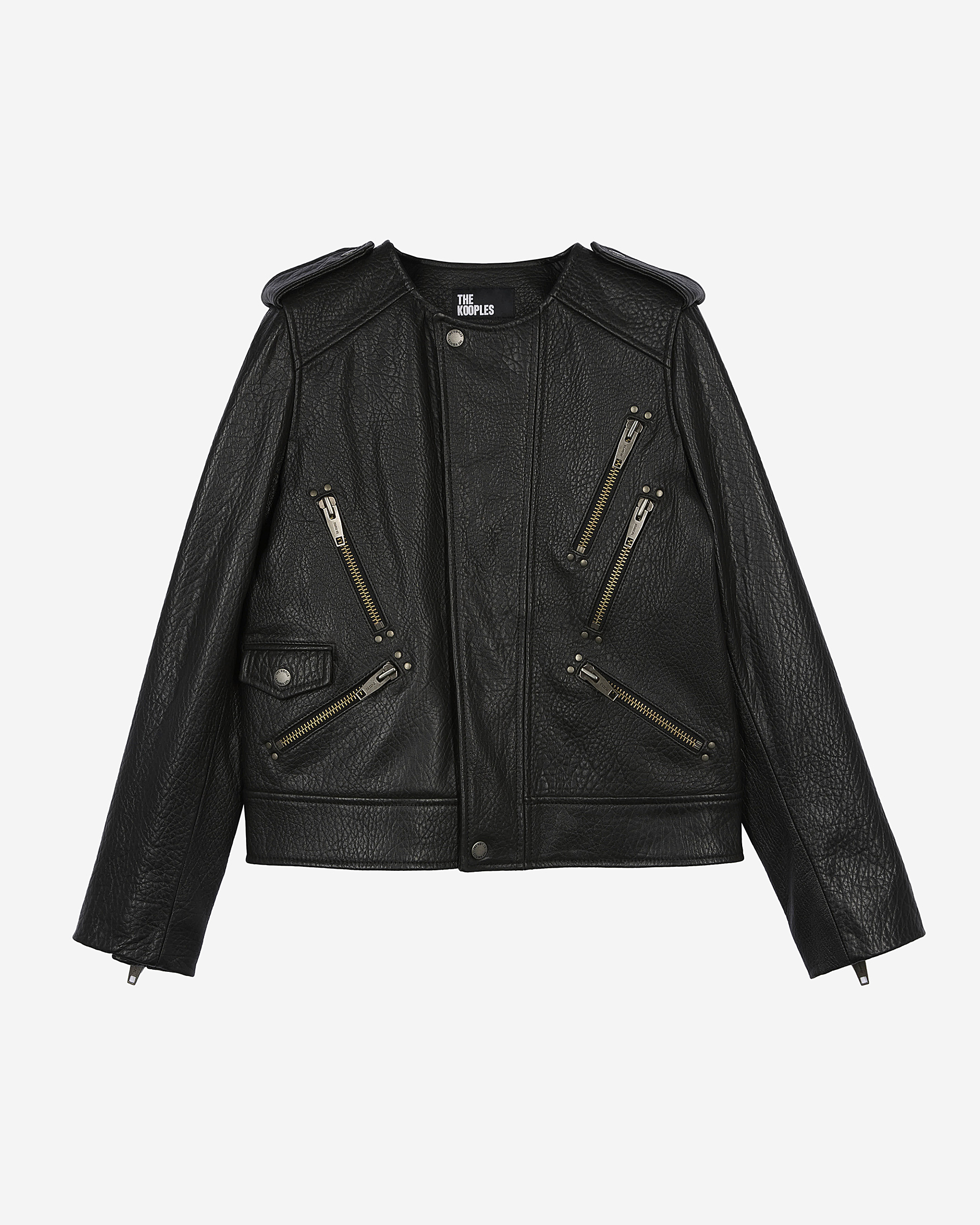 Black leather jacket